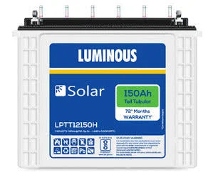 Luminos 150Ah 12V Short Tubular Solar Battery